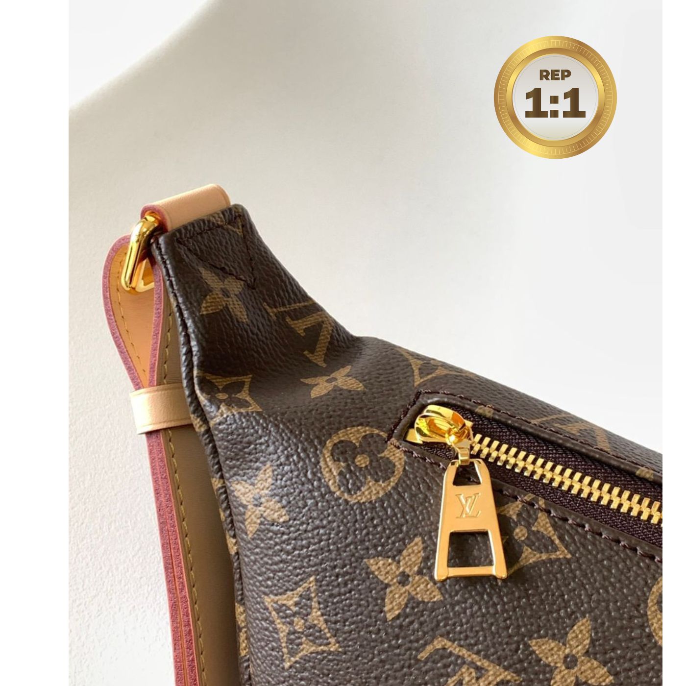 [REP 1:1] Louis Vuitton Bumbag Monogram Canvas Brown For Women 14.5in/37cm